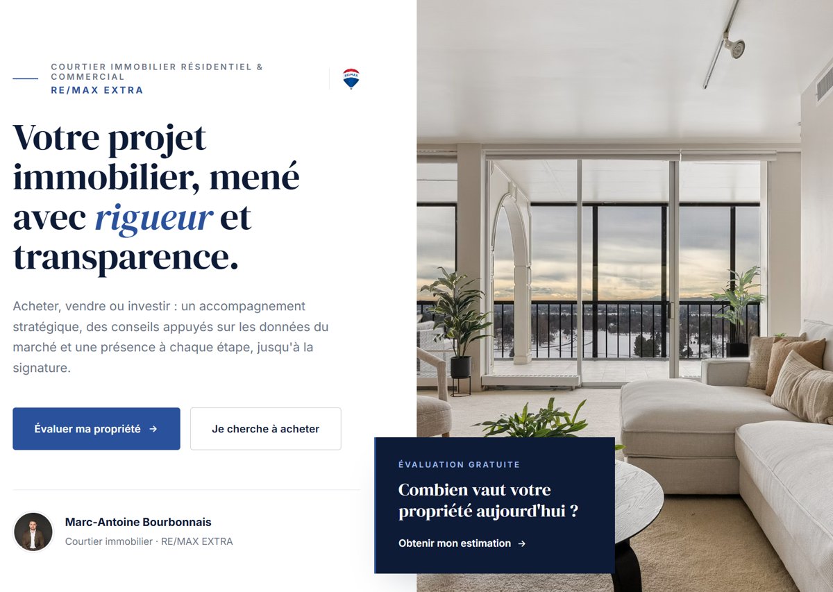 Aperçu du site de Marc-Antoine Bourbonnais