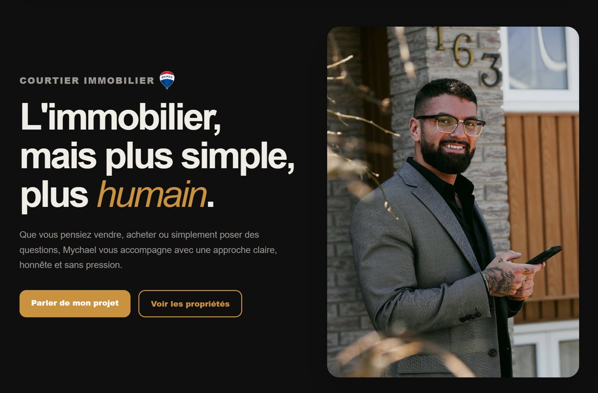 Aperçu du site de Mychael Chapron-Giroux
